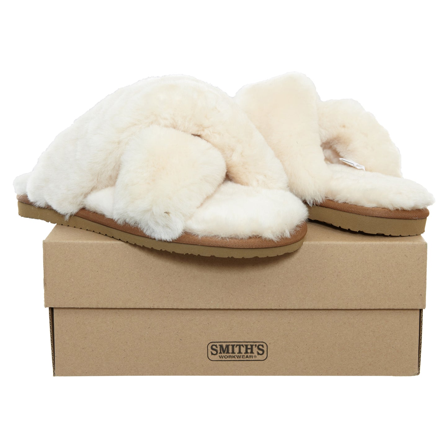 Smith's Work Wear Shearling Criss Cross Slipper Womens Style : Sm10007