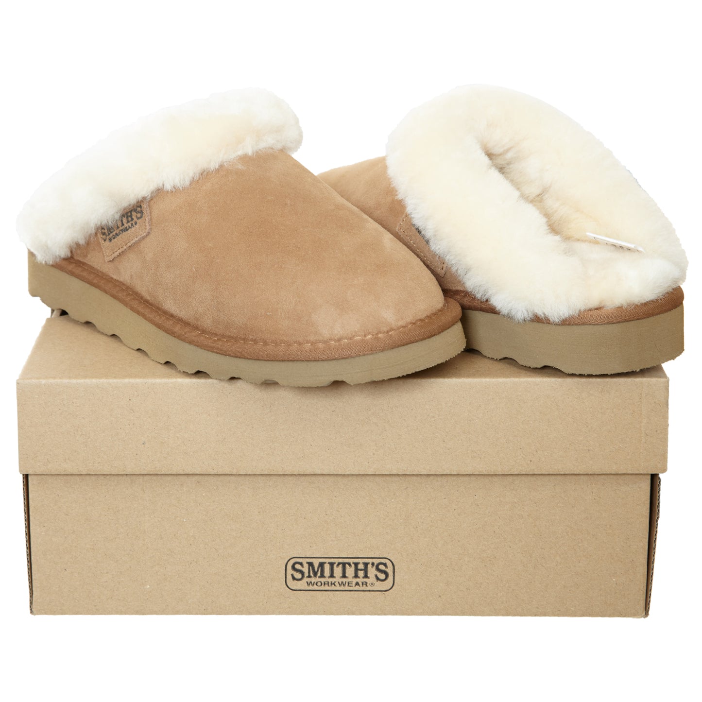 Smith's Work Wear Geninue Plush Australian Shearling Plush Mule Slippers Womens Style : Wsm30019