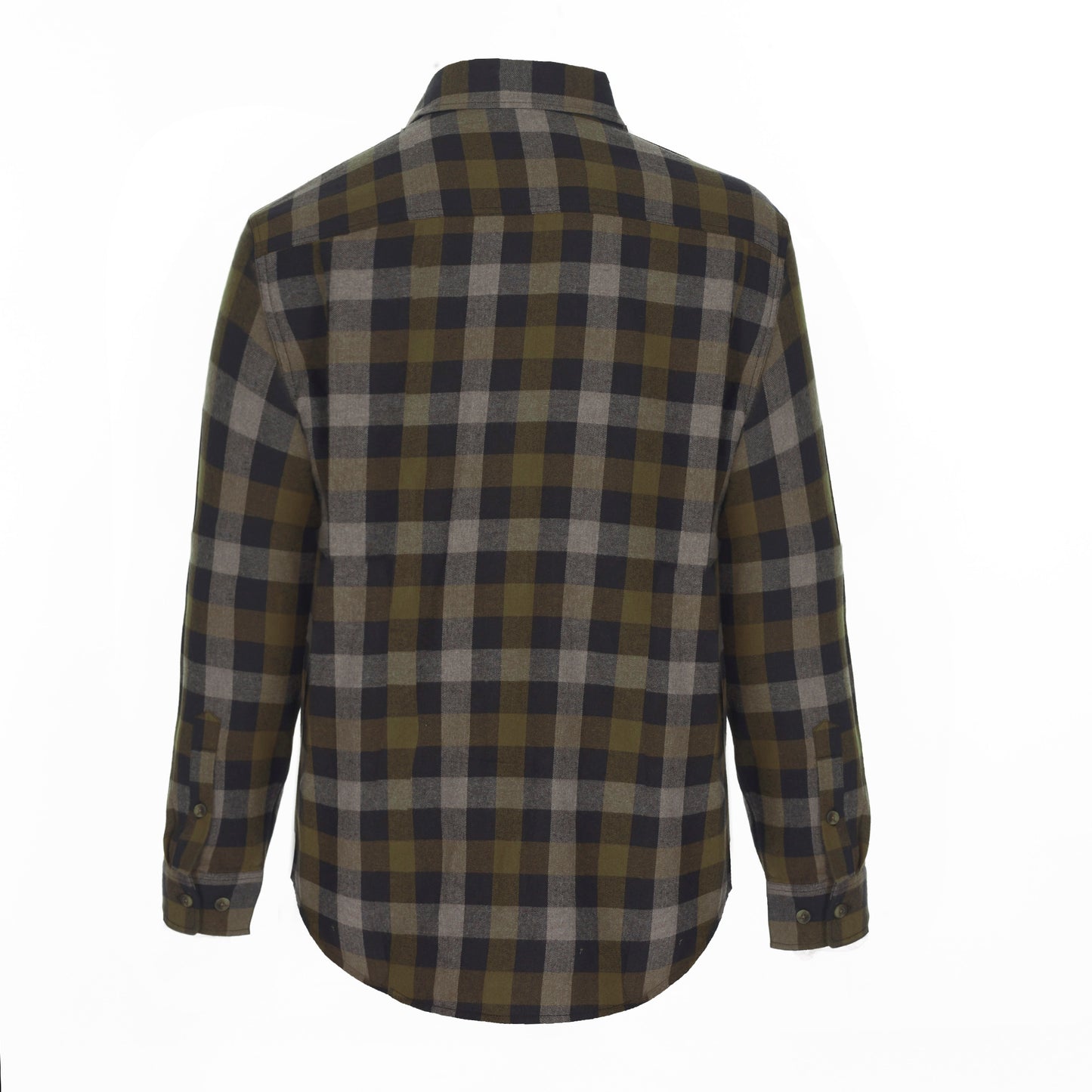 Smith's Work Wear L/s Plaid Fkannel Shirt W/solid Flannel Mens Style : S3286
