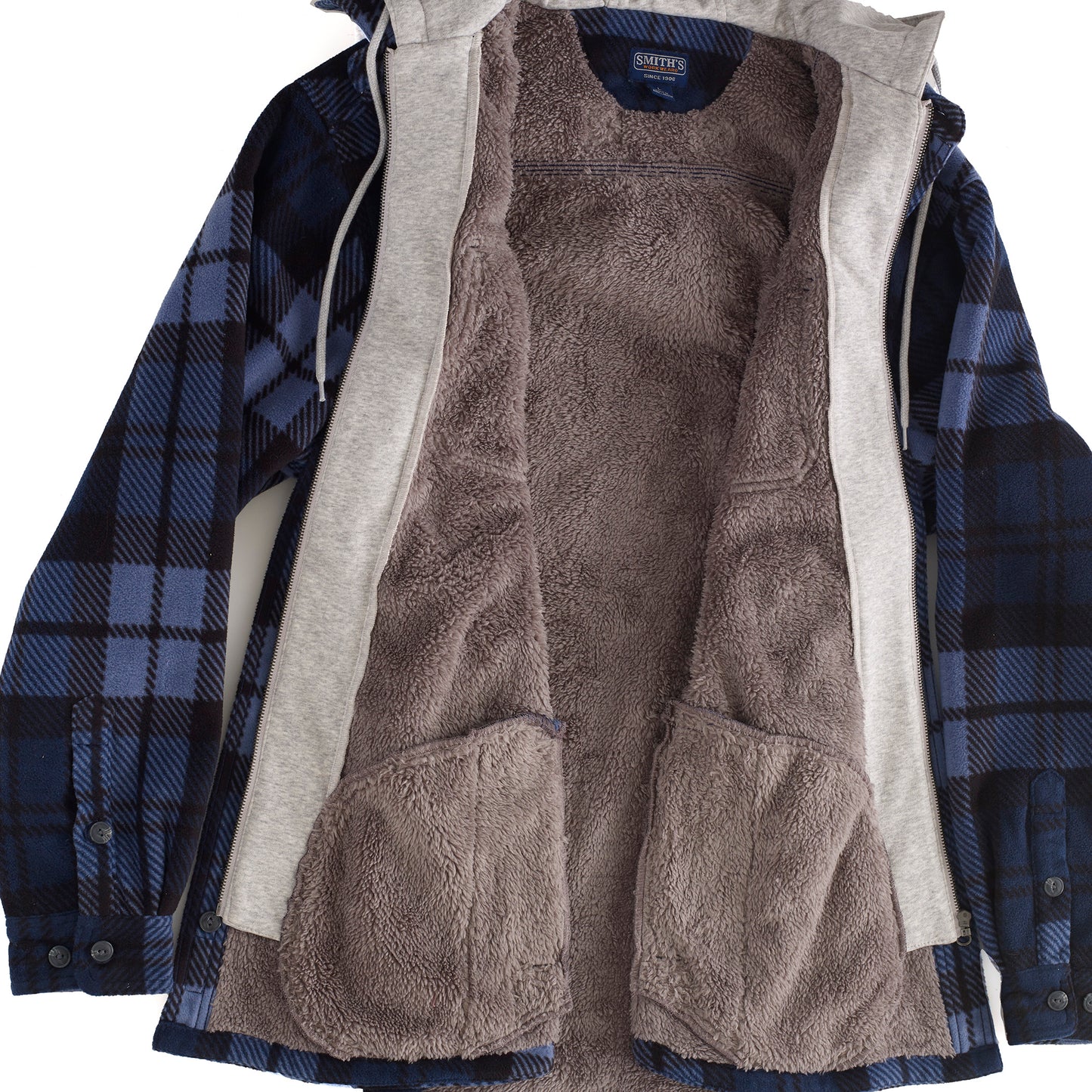 Smith's Work Wear Mens Prnt Micfleece Sherpa Lined Jkt/hood Mens Style : S3215fc-376