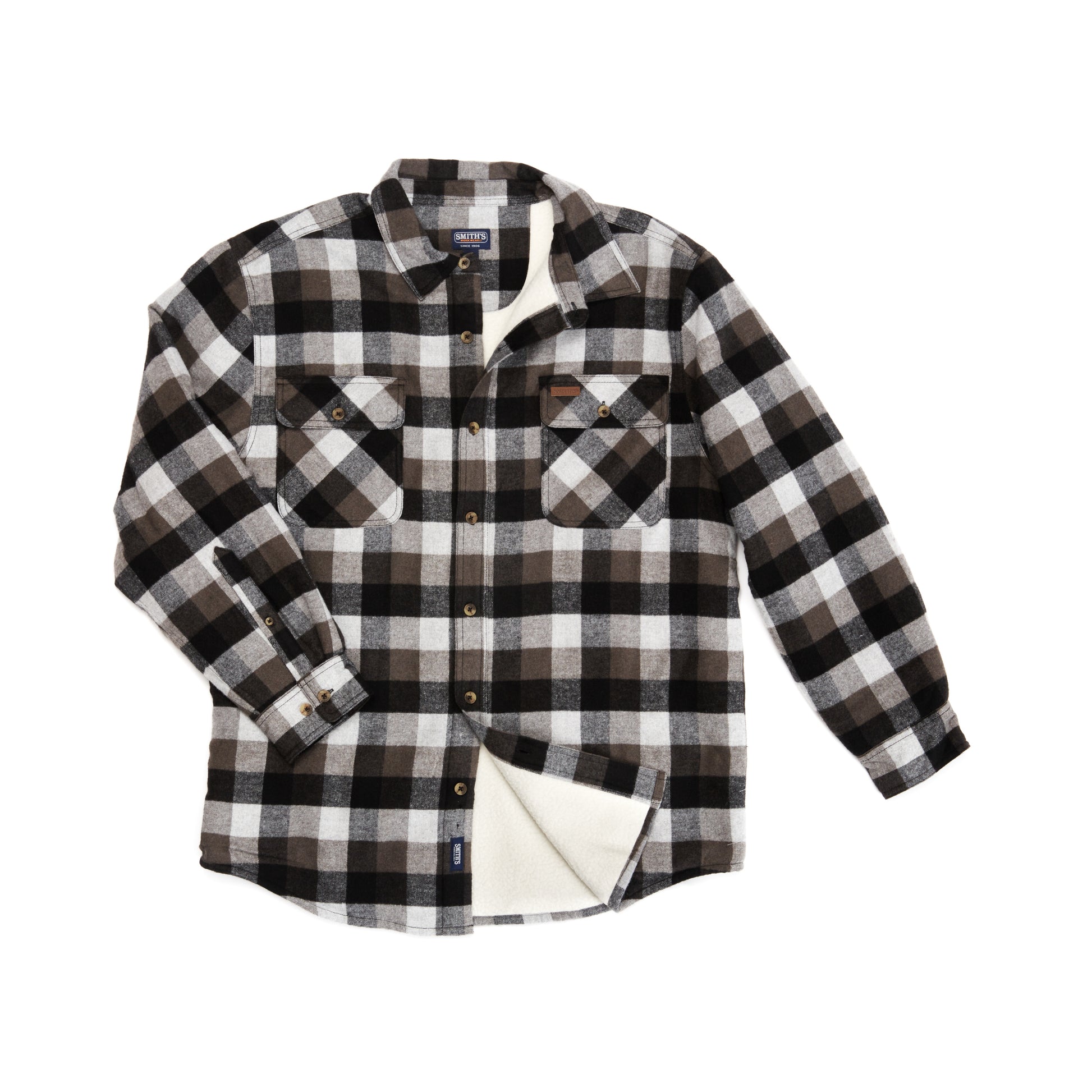 80/20 COTT/POLY FLANNEL SHERPA LINED SHIRT JKT
