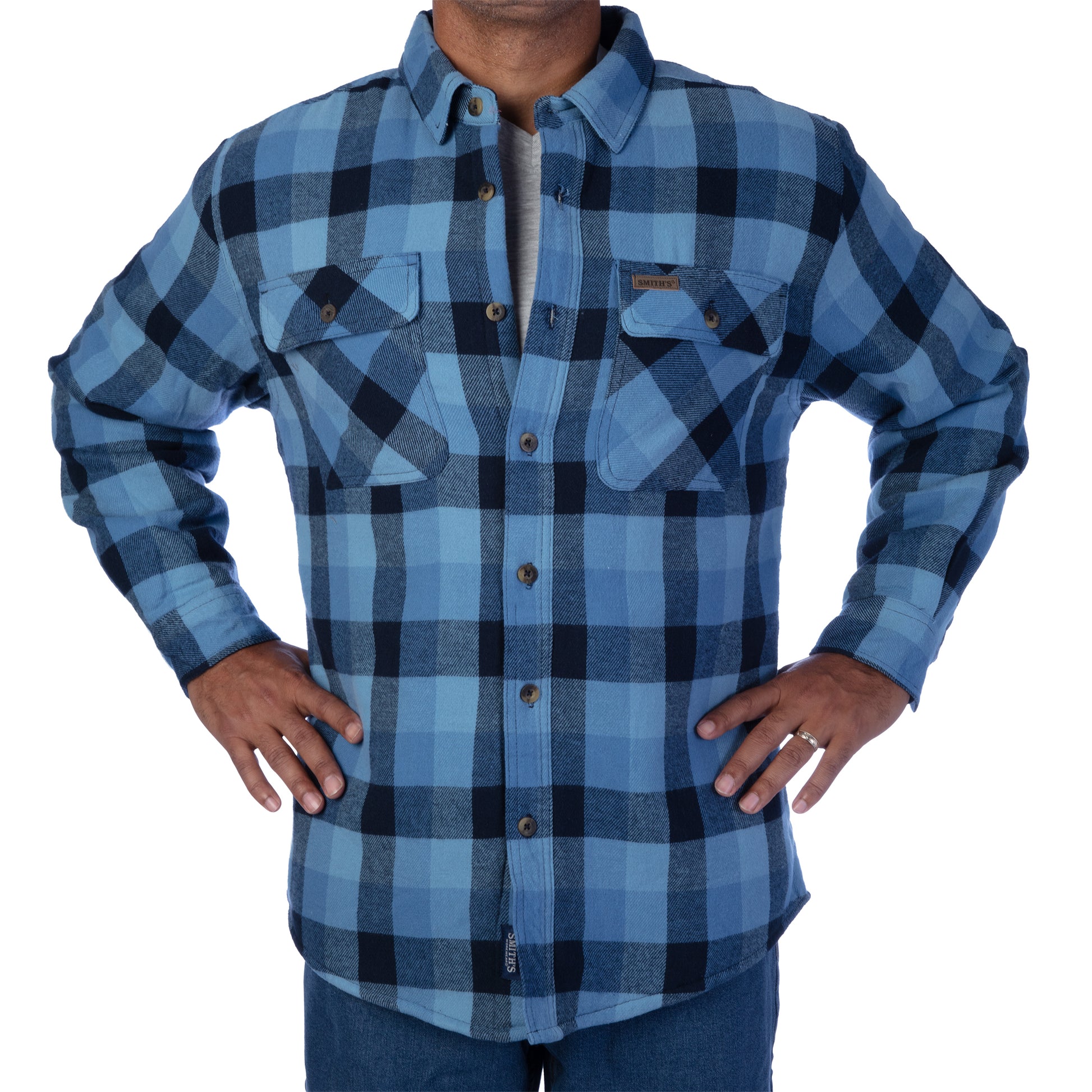 80/20 COTT/POLY FLANNEL SHERPA LINED SHIRT JKT