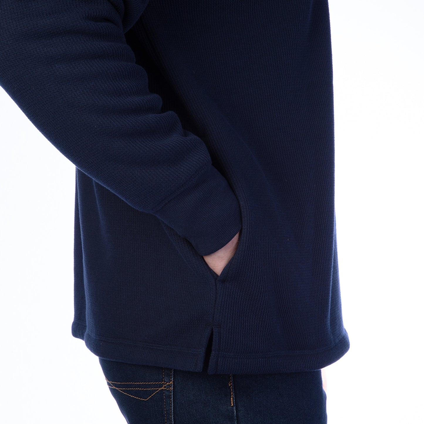 SHERPA-LINED BONDED THERMAL HENLEY PULLOVER