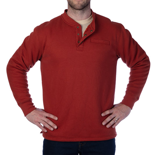 SHERPA-LINED BONDED THERMAL HENLEY PULLOVER