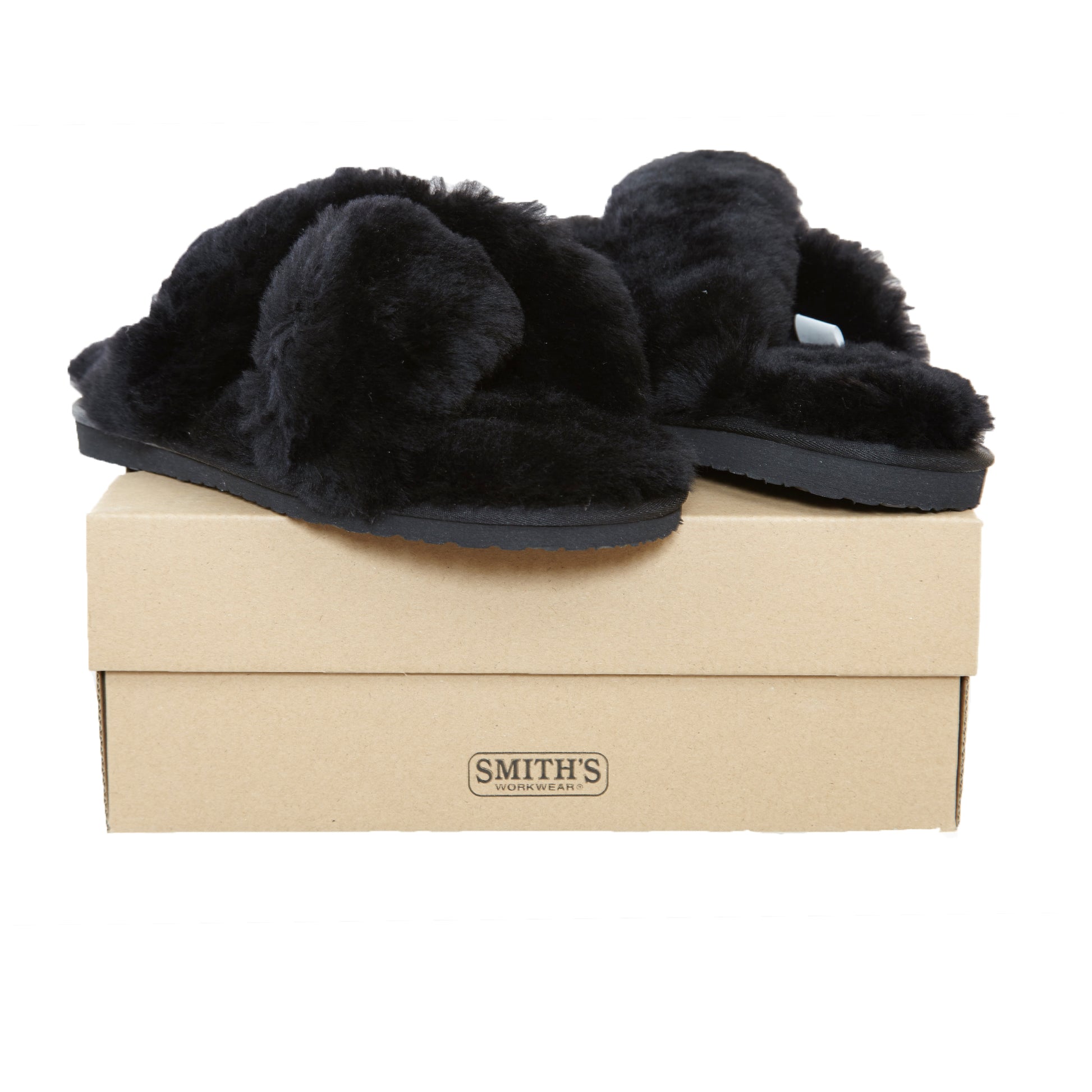Smith's Work Wear Shearling Criss Cross Slipper Womens Style : Sm10007