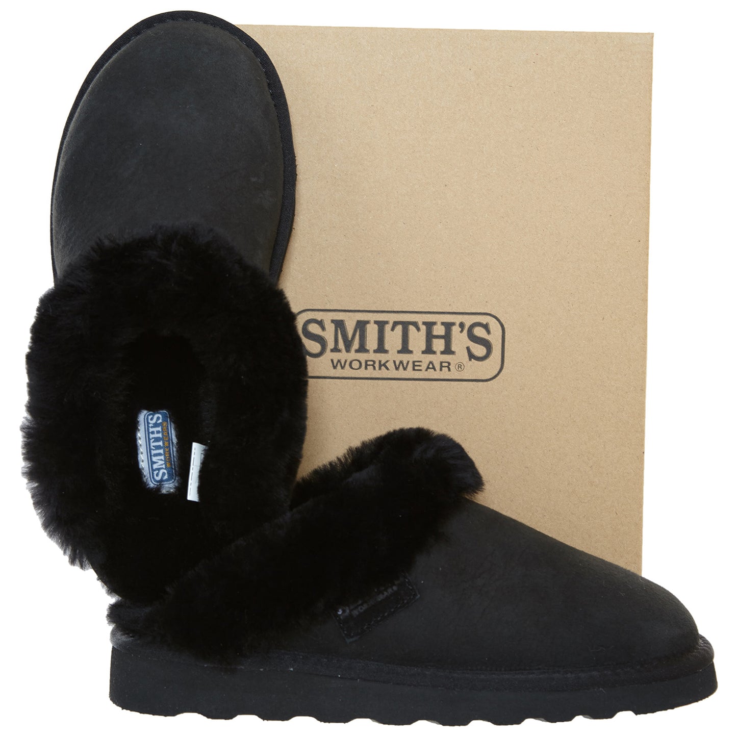 Smith's Work Wear Geninue Plush Australian Shearling Plush Mule Slippers Womens Style : Wsm30019