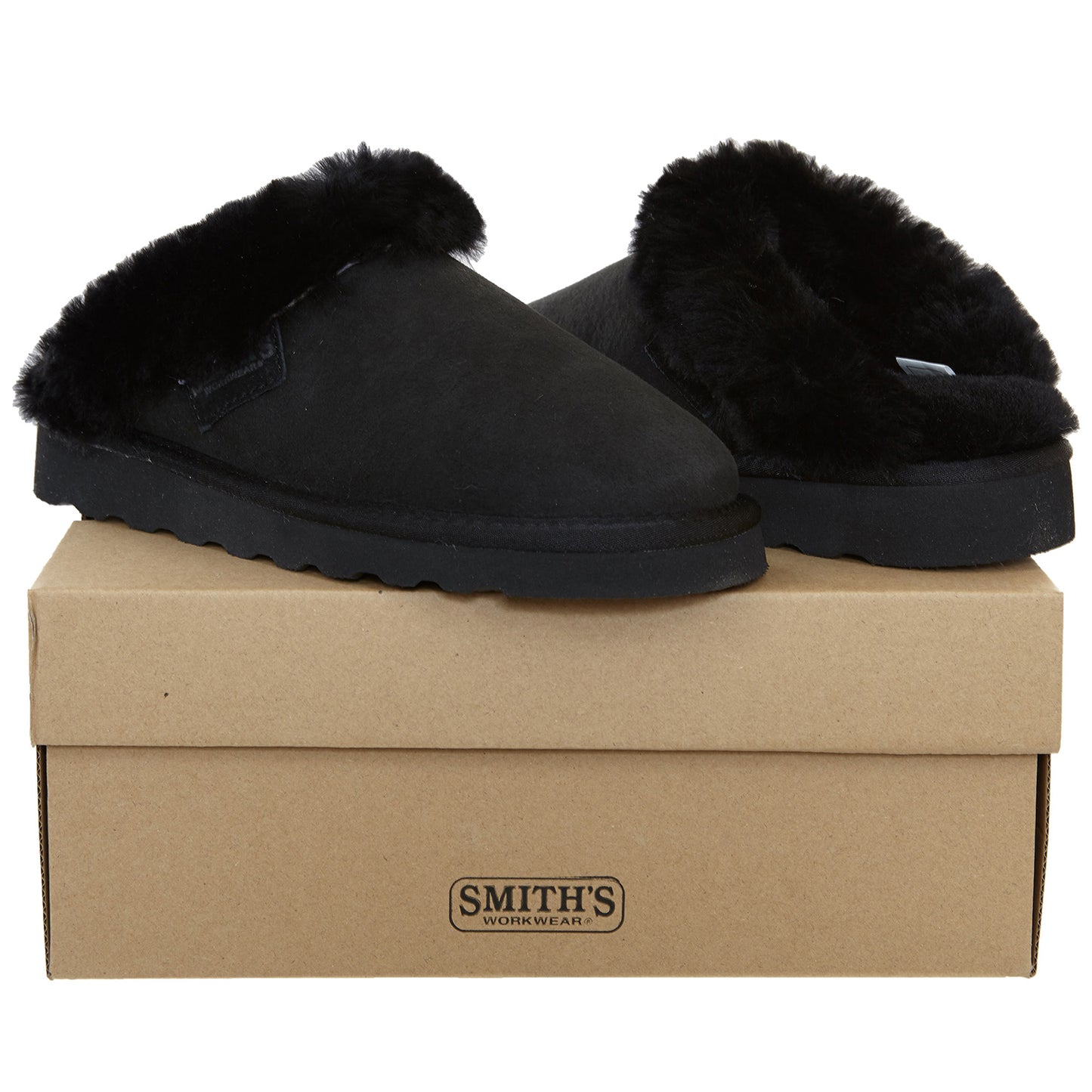 Smith's Work Wear Geninue Plush Australian Shearling Plush Mule Slippers Womens Style : Wsm30019