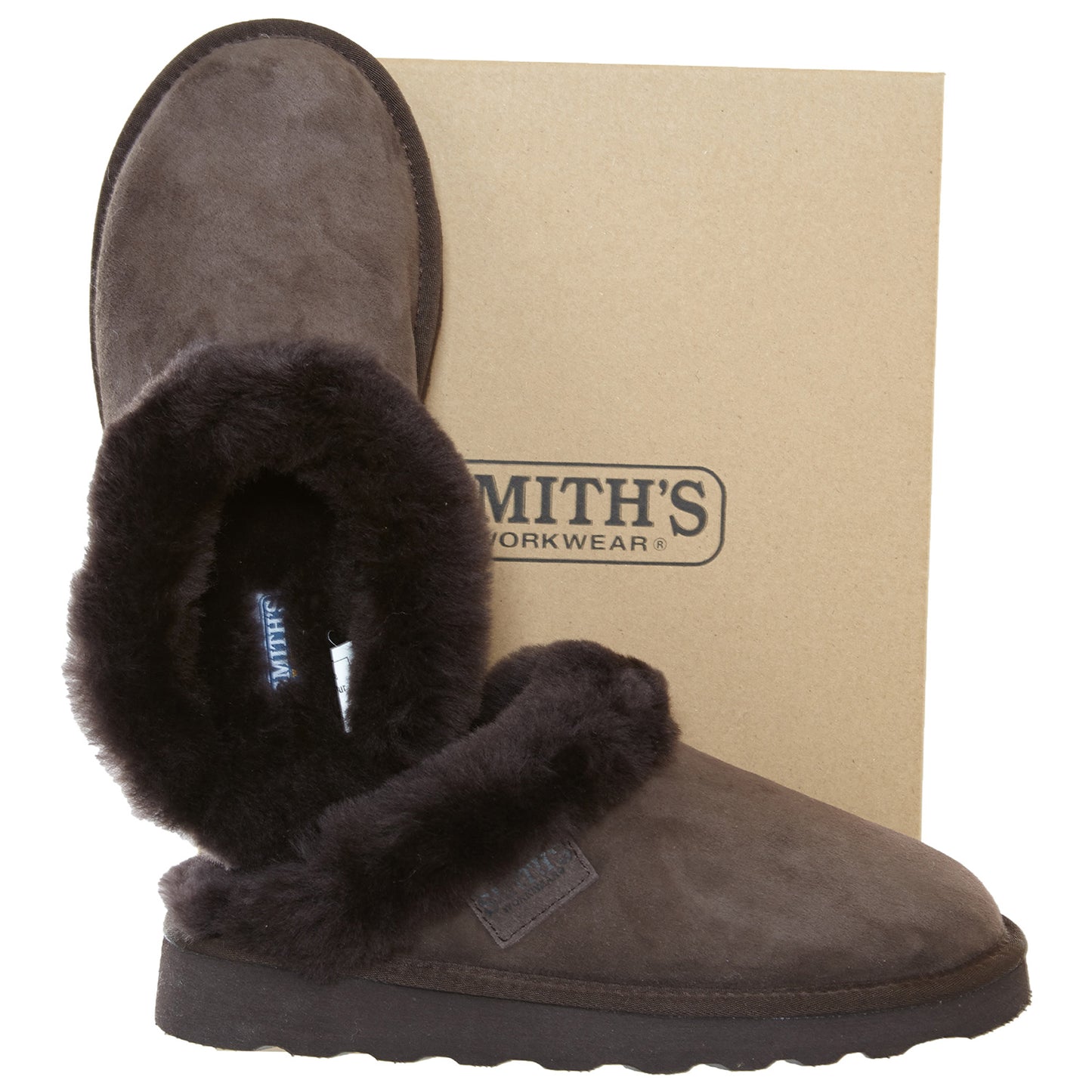 Smith's Work Wear Geninue Plush Australian Shearling Plush Mule Slippers Womens Style : Wsm30019