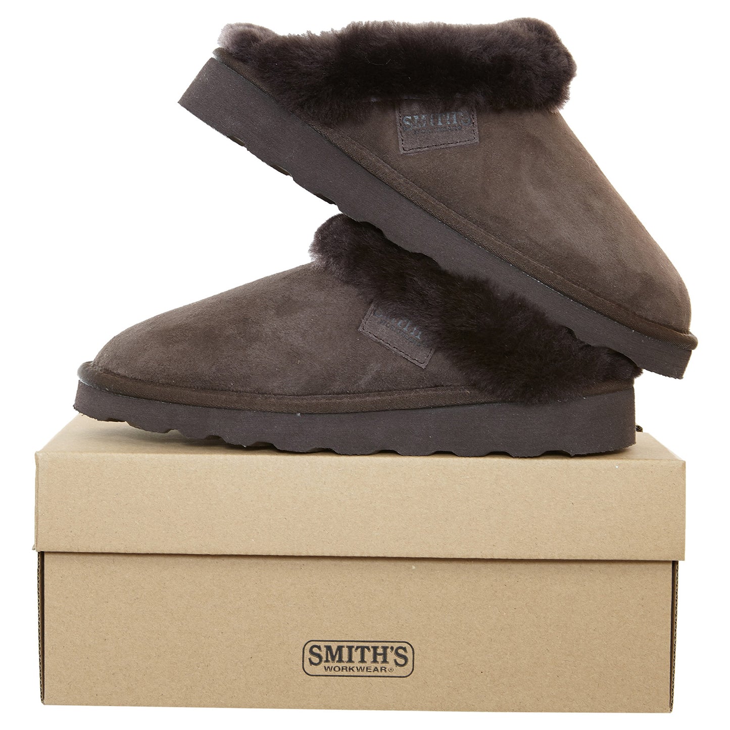 Smith's Work Wear Geninue Plush Australian Shearling Plush Mule Slippers Womens Style : Wsm30019