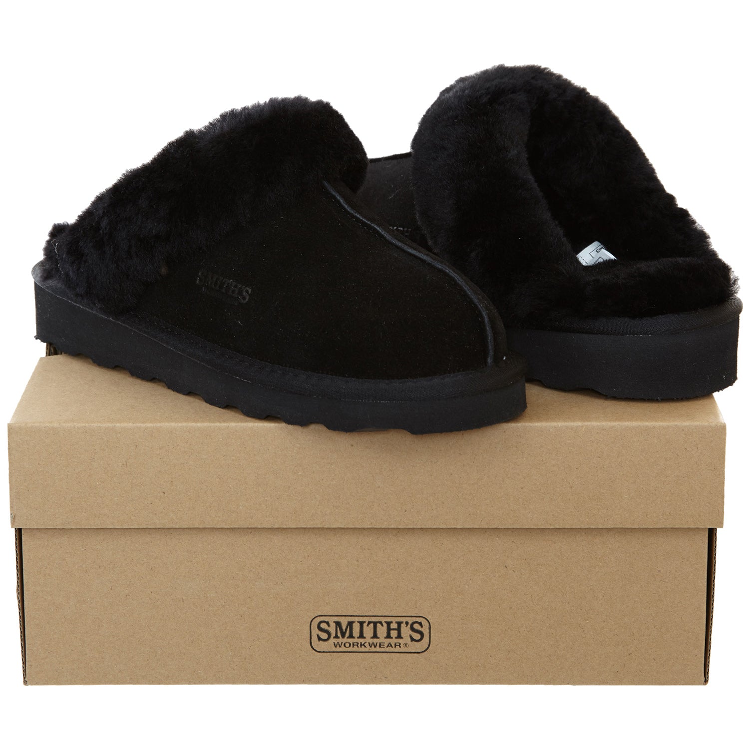 Smith's Work Wear Geninue Plush Australian Shearling & Suede Mule Slippers Womens Style : Wsm30020