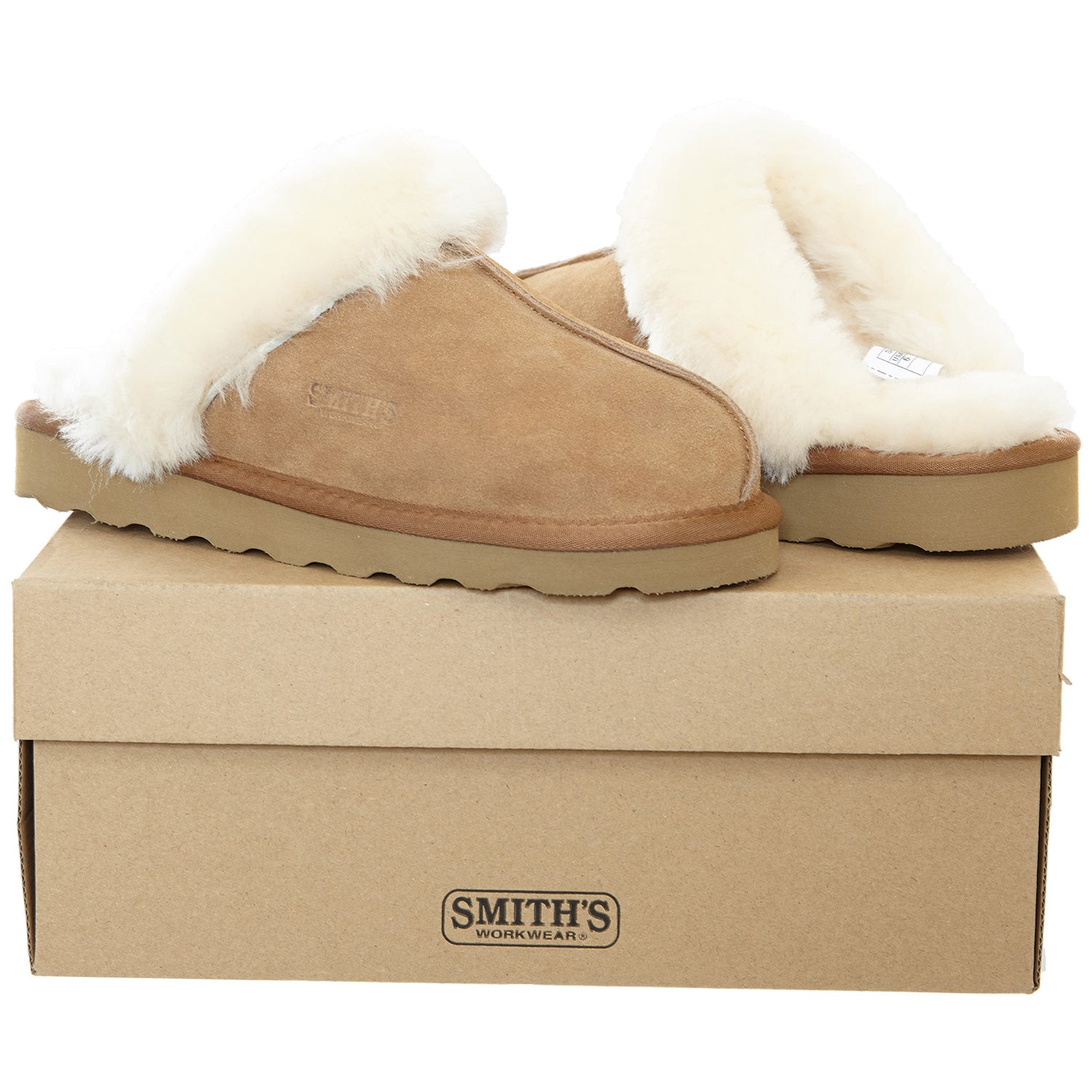Smith's Work Wear Geninue Plush Australian Shearling & Suede Mule Slippers Womens Style : Wsm30020