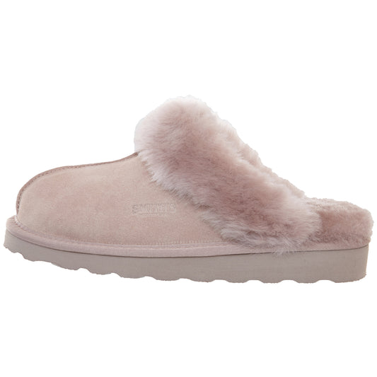 Smith's Work Wear Geninue Plush Australian Shearling & Suede Mule Slippers Womens Style : Wsm30020