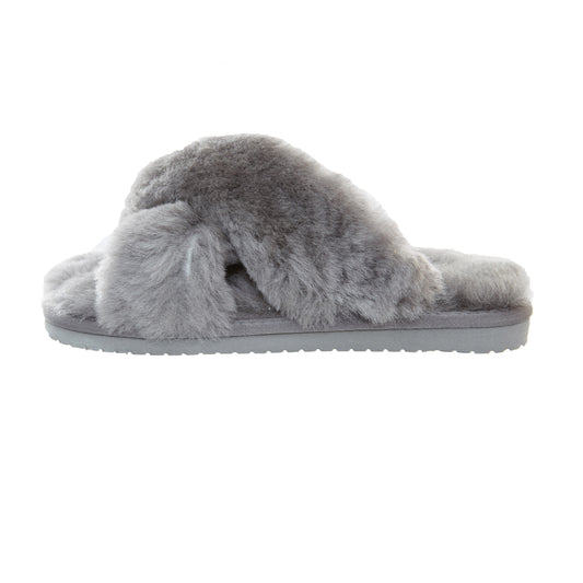 Smith's Work Wear Geninue Plush Criss Cross Australian Shearling Slide Slippers  Womens Style : Wsm30021