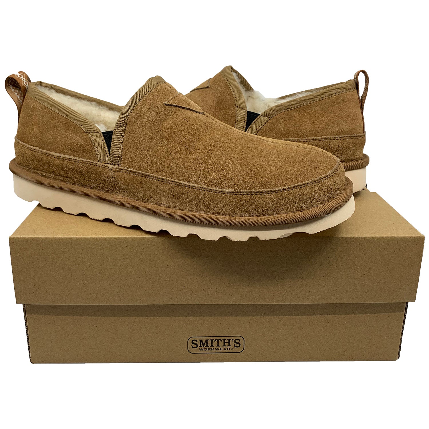 Smith's Work Wear Suede Shearling Slip Ons Mens Style : Sm10031