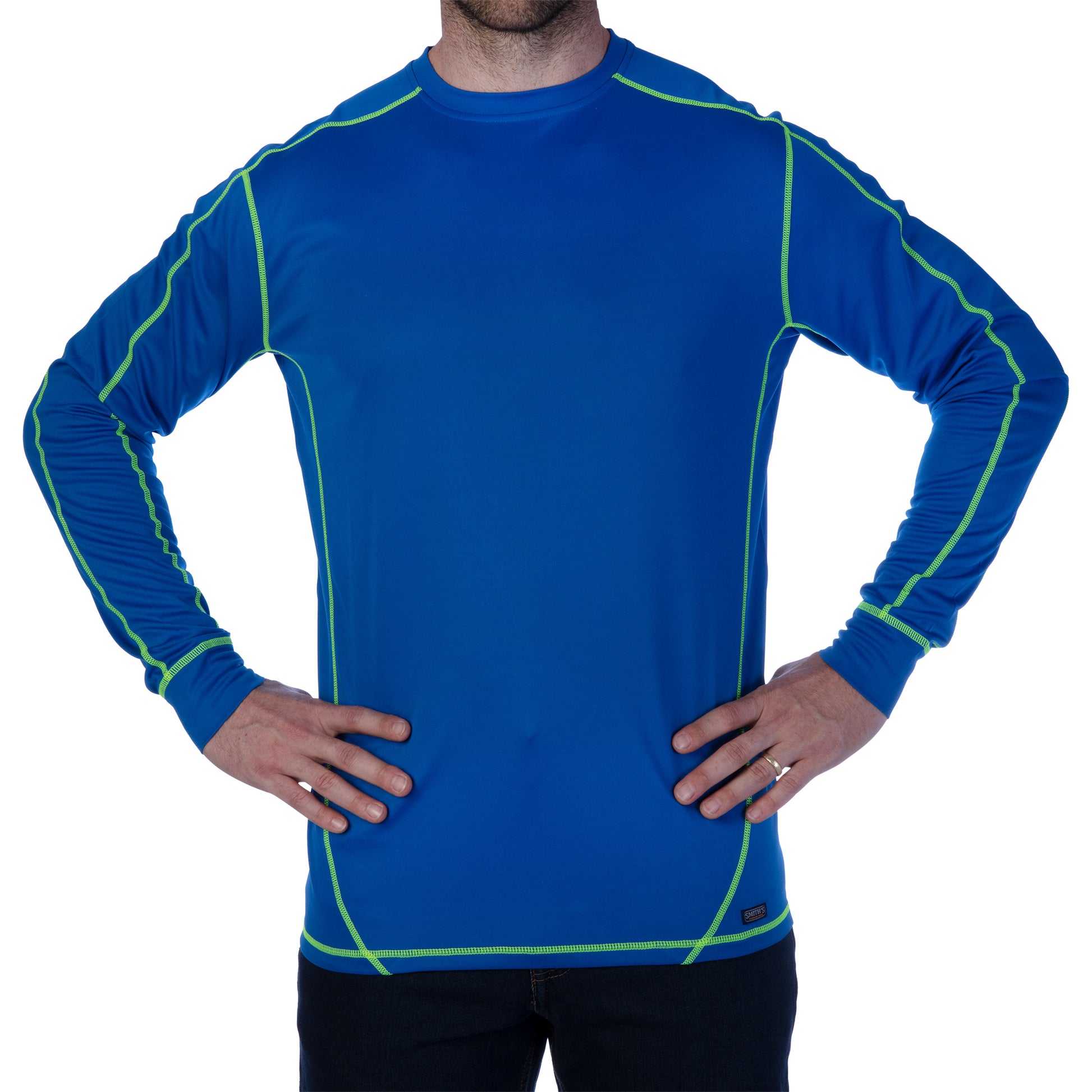 L/S CREW NCK TEE W/ FORWARD SIDE&CONTRAST  STITCHING