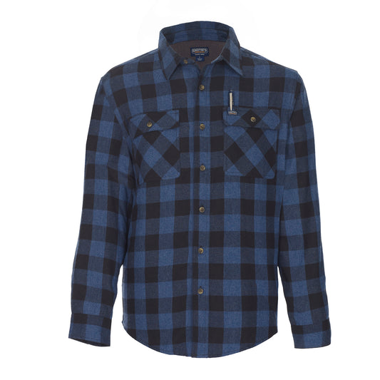 Smith L/s Plaid Fkannel Shirt W/solid Flannel Mens Style : S3286