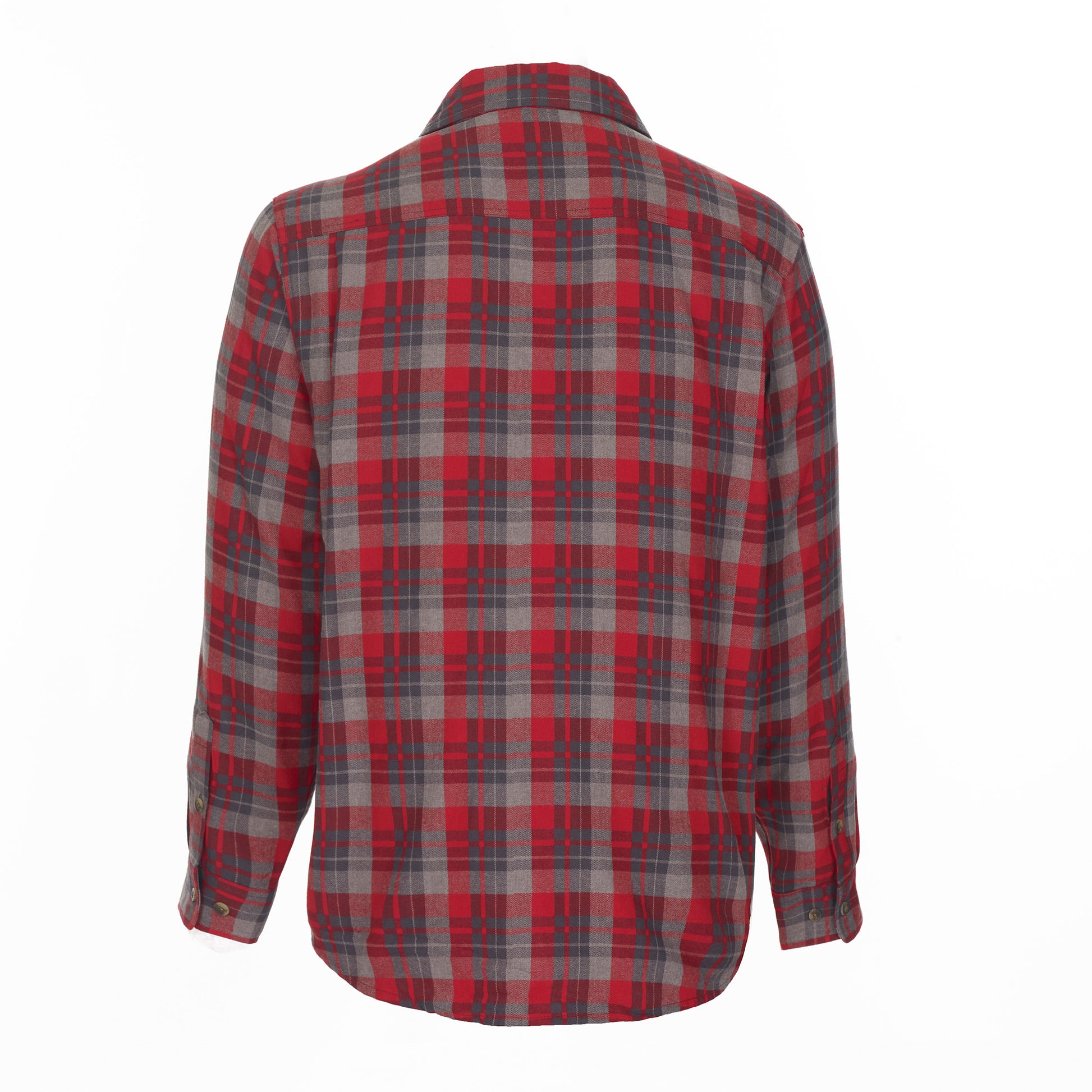 Smith's Work Wear L/s Plaid Fkannel Shirt W/solid Flannel Mens Style : S3286