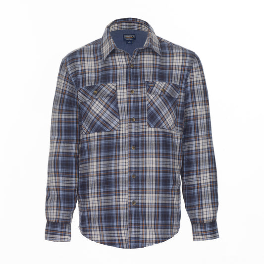Smith L/s Plaid Fkannel Shirt W/solid Flannel Mens Style : S3286