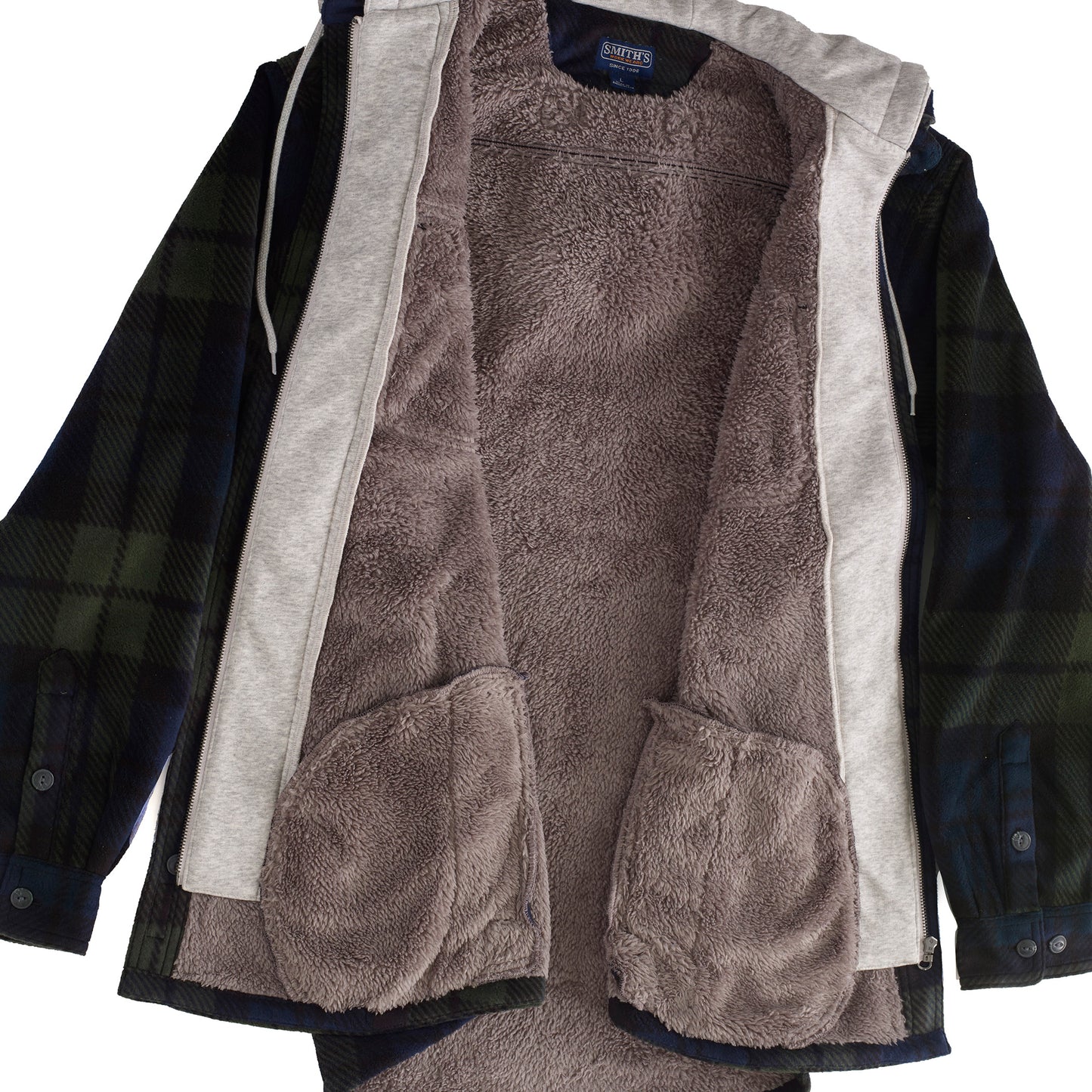 Smith's Work Wear Mens Prnt  Micfleece Sherpa Lined Jkt/hood Mens Style : S3215fc-376