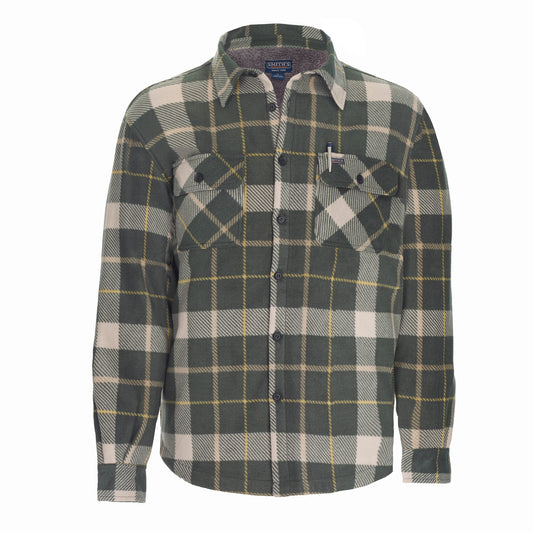 Smith's Work Wear Men Sprinted Micro Fleece Sherpa Lined Shirt Jkt Mens Style : S4564-375