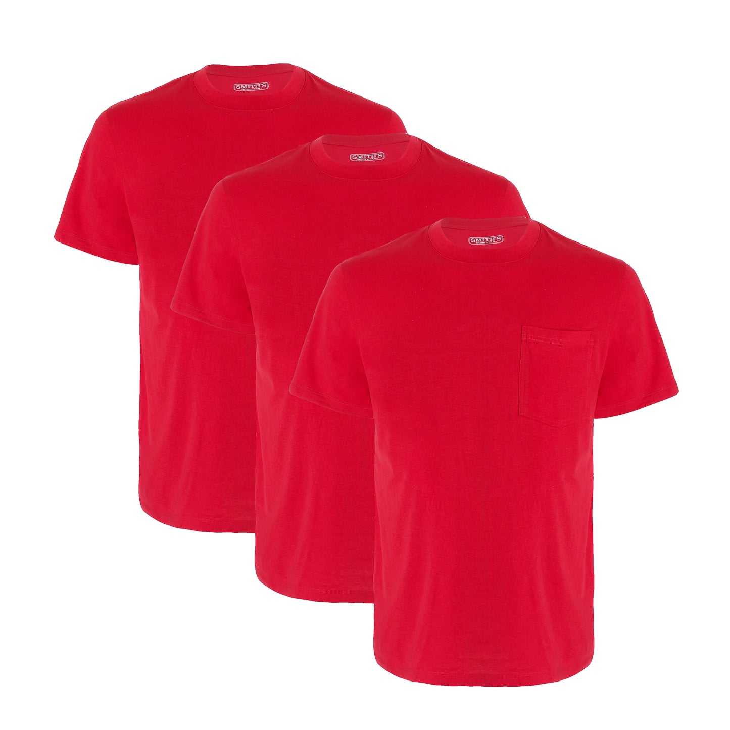 Smiths 3-pack Quick Dry Pocket Tees Mens Style : Sm4666pk3