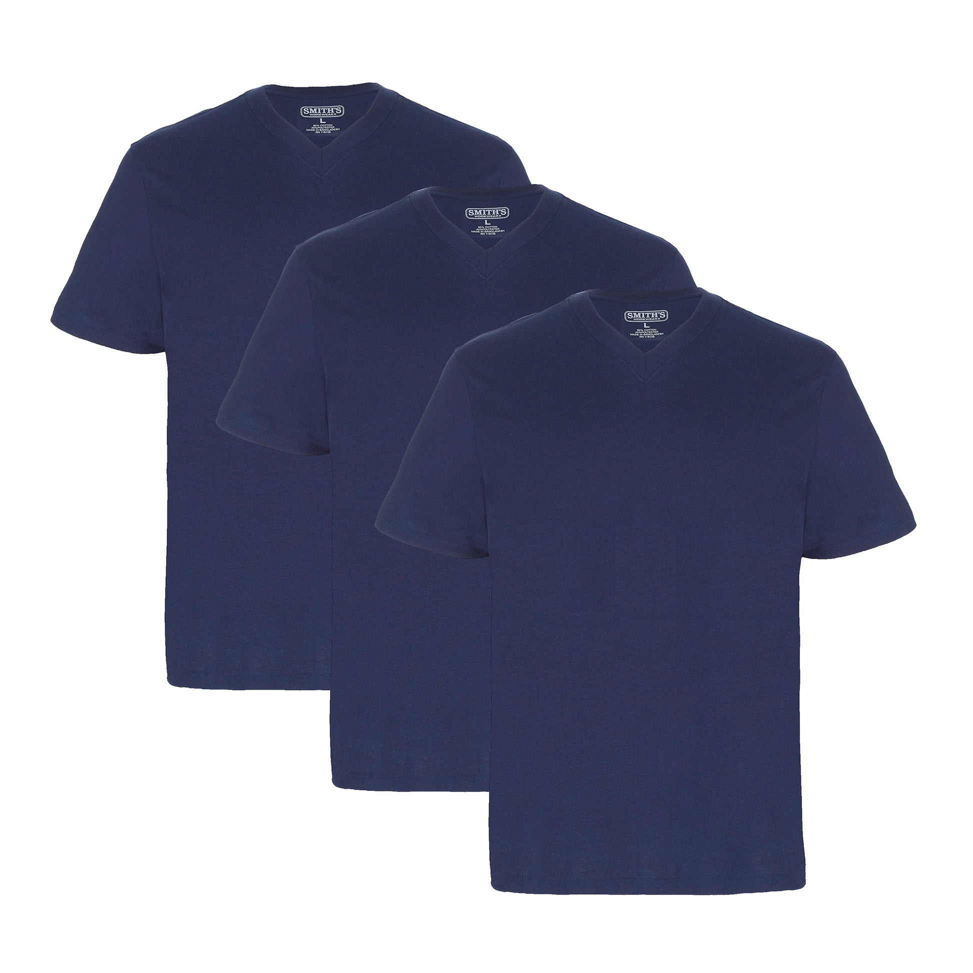 Smiths 3-pack Quick Dry V-neck Tees Mens Style : Sm4667pk3