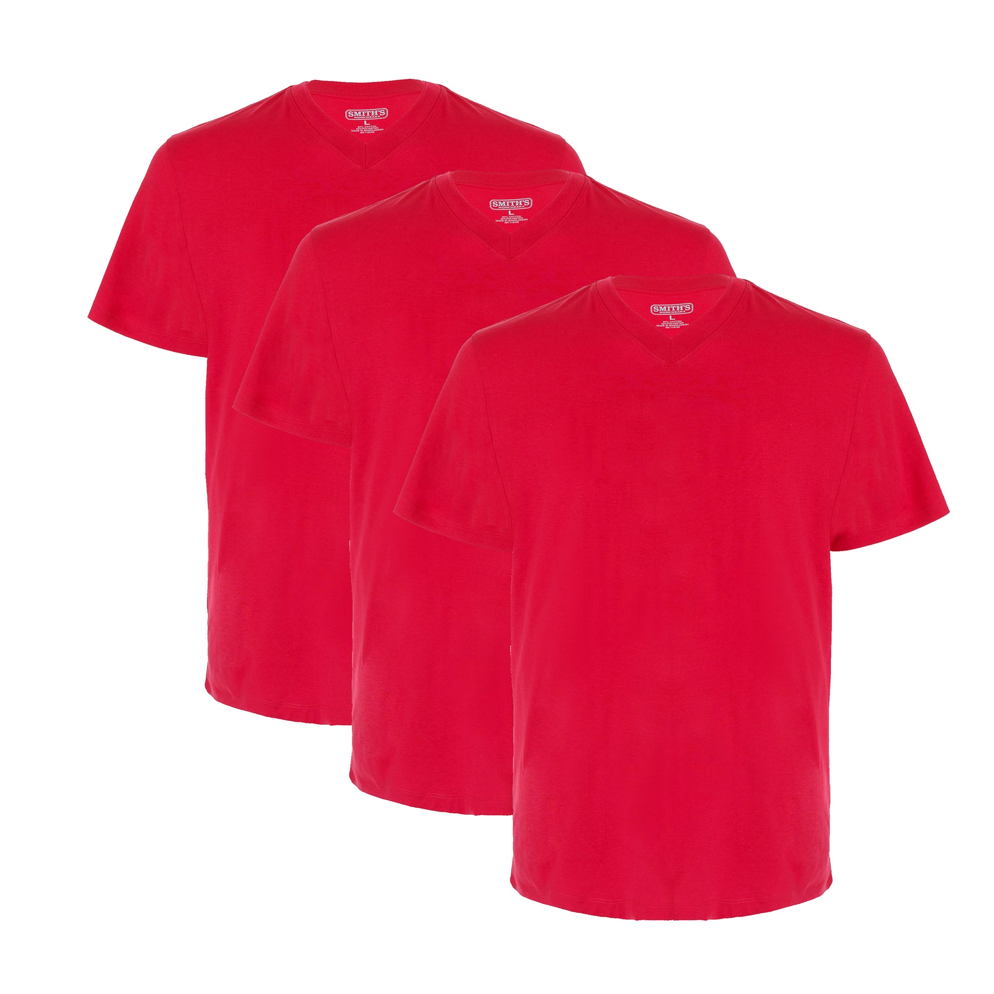 Smiths 3-pack Quick Dry V-neck Tees Mens Style : Sm4667pk3