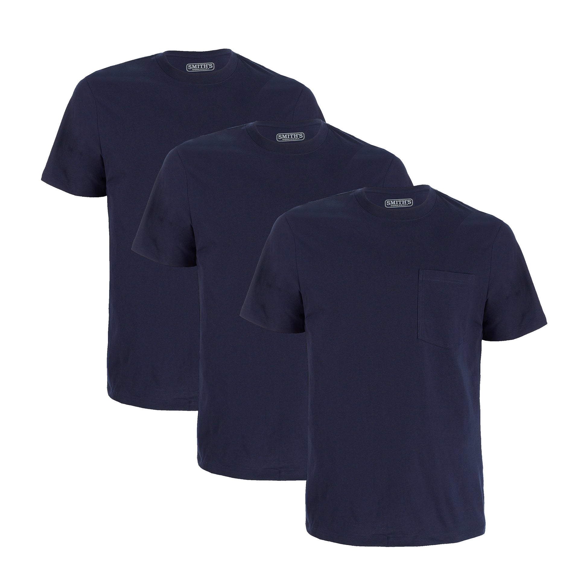 Smiths 3-pack Quick Dry Pocket Tees Mens Style : Sm4666xpk3